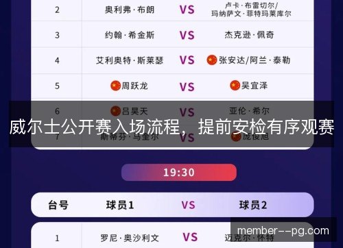 威尔士公开赛入场流程，提前安检有序观赛
